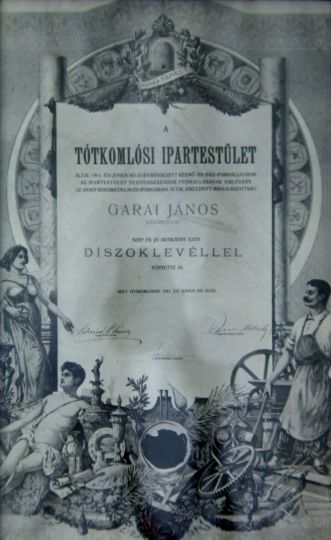 János Garay Honorary diploma