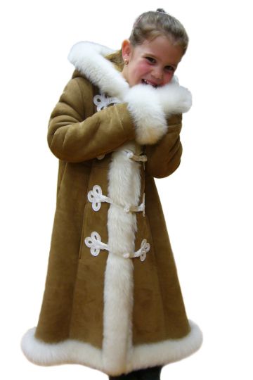 'Emese' lambskin coat for kids - 01