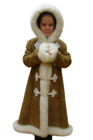 'Emese' lambskin coat for kids - 02