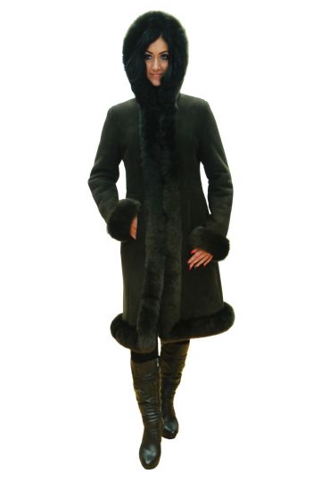 Long 'Nóra’ lambskin coat - 01