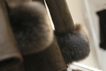 Lamb fur cuffs