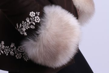 Lamb fur cuffs